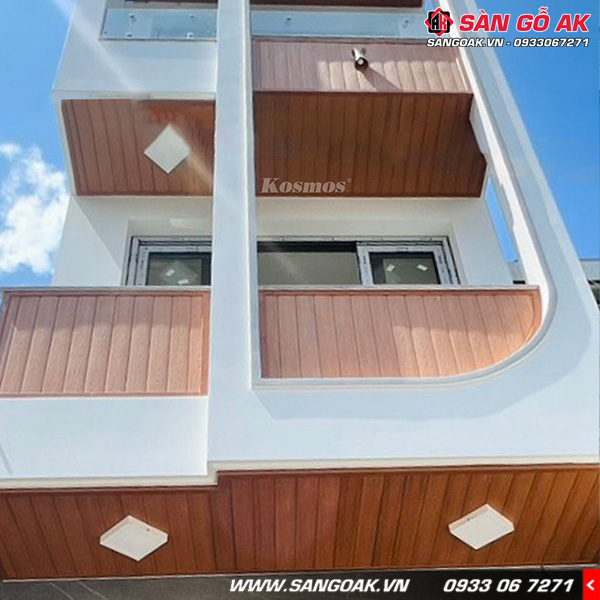 Tấm ốp gỗ nhựa ngoài trời ASA Kosmos OP113X16 Golden Teak